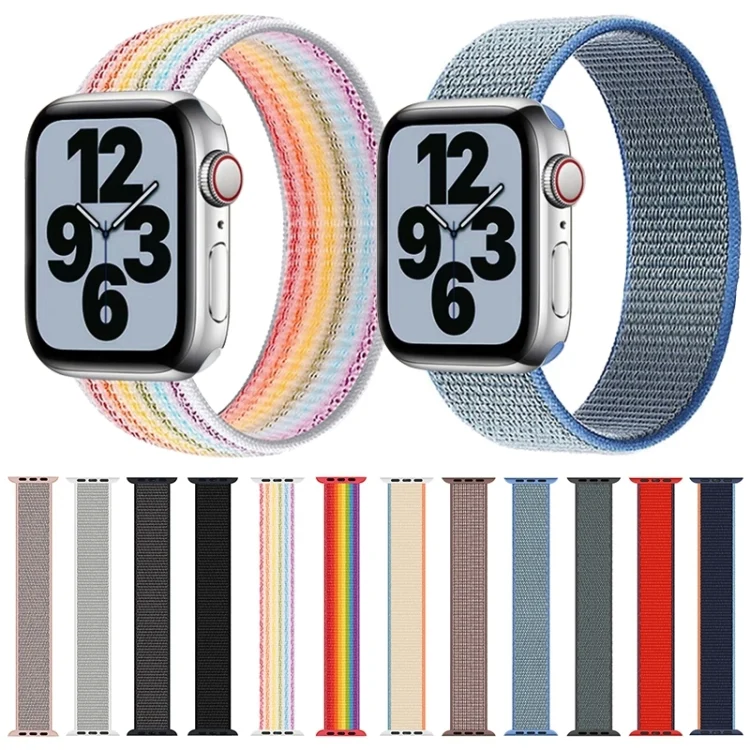 EDA001923501_B1.webp Single Lap Nylon Replacement Watchband, Size: XS 135mm For Apple Watch Series 6 & SE & 5 & 4 44mm / 3 & 2 & 1 42mm, XS 135mm 44mm / 42mm, S 135mm 44mm / 42mm - Image 2