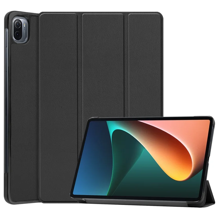 Custer Texture Horizontal Flip Leather Case with Three-folding Holder & Sleep / Wake-up Function, For Xiaomi Pad 5