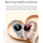 ZX10 1.09 inch HD Color Screen Bluetooth 5.0 IP68 Waterproof Women Smart Watch, Support Sleep Monitor / Menstrual Cycle Reminder / Heart Rate Monitor / Blood Oxygen Monitoring, Style:Steel Strap - Image 2