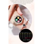 ZX10 1.09 inch HD Color Screen Bluetooth 5.0 IP68 Waterproof Women Smart Watch, Support Sleep Monitor / Menstrual Cycle Reminder / Heart Rate Monitor / Blood Oxygen Monitoring, Style:Steel Strap - Image 3