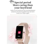 ZX19 1.45 inch HD Screen Bluetooth 5.0 IP68 Waterproof Women Smart Watch, Support Sleep Monitor / Menstrual Cycle Reminder / Heart Rate Monitor / Blood Oxygen Monitoring, Style: Milanese Strap - Image 4
