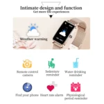 ZX19 1.45 inch HD Screen Bluetooth 5.0 IP68 Waterproof Women Smart Watch, Support Sleep Monitor / Menstrual Cycle Reminder / Heart Rate Monitor / Blood Oxygen Monitoring, Style: Milanese Strap - Image 8