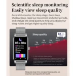ZX19 1.45 inch HD Screen Bluetooth 5.0 IP68 Waterproof Women Smart Watch, Support Sleep Monitor / Menstrual Cycle Reminder / Heart Rate Monitor / Blood Oxygen Monitoring, Style: Steel Strap - Image 6