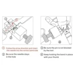 For Samsung Smart Watch Double Rows Diamond Steel Replacement Strap Watchband - Image 4