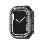 Electroplating PC Single Row Diamond Protective Case For Apple Watch Series - Image 3
