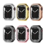 Electroplating PC Single Row Diamond Protective Case For Apple Watch Series - Image 2