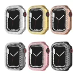 Electroplating PC Double Rows Diamond Protective Case For Apple Watch Series - Image 2