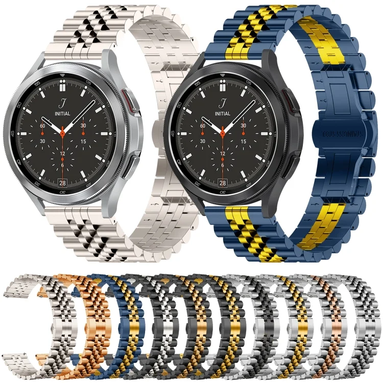 EDA002231301_B1.webp Five-bead Stainless Steel Replacement Strap Watchband - Image 2