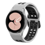 Double-row Hole Two-color Silicone Replacement Strap Watchband - Image 7