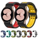 Double-row Hole Two-color Silicone Replacement Strap Watchband - Image 4