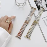 Lightning Shape Stainless Steel Replacement Watchband For Apple Watch Series - Image 4