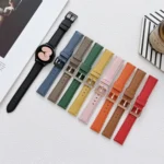 Lychee Texture Leather Strap Watchband - Image 2
