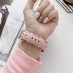 Lychee Texture Leather Strap Watchband - Image 4