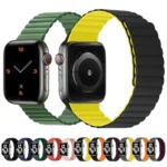 Silicone Magnetic Integrated Short Strap Watchband For Apple Watch Series - Image 4