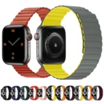 Silicone Magnetic Integrated Long Strap Watchband For Apple Watch Series - Image 4