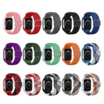 TPU Frame Buckle Braid Integrated Replacement Watchband For Apple Watch Series - Image 2