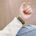 Knife Tail Shaped Cowhide Replacement Watchband For Apple Watch Series - Image 6