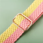 Adjustable Striped Woven Nylon Strap Watchband For Apple Watch Series - Image 3