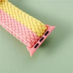 Adjustable Striped Woven Nylon Strap Watchband For Apple Watch Series - Image 4