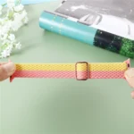 Adjustable Striped Woven Nylon Strap Watchband For Apple Watch Series - Image 5