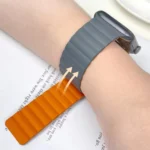 Mutural Moran Series Liquid Silicone Magnetic Strap Watchband For Apple Watch Series - Image 3
