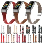 For Fitbit Charge 5 FC5-18 Leather Strap Watchband - Image 2