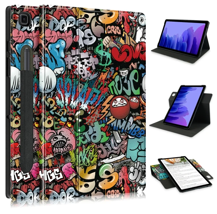Painted 360 Degrees Rotation Tablet Leather Case with Holder, For Realme PocketBook InkPad Lite PB970 9.7 inch, For Samsung Galaxy Tab A7 10.4 2020...