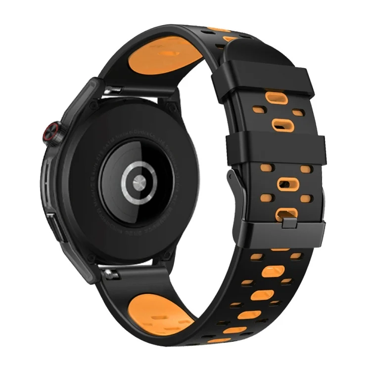 EDA002376401B_2.webp 22mm Three Rows Holes Two-color Silicone Strap Watchband - Image 6