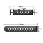 22mm Three Rows Holes Two-color Silicone Strap Watchband - Image 3