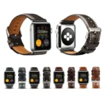 Oil Wax Retro Cowhide Strap Watchband, For Apple Watch Series, For Apple Watch Series 5 - Image 2