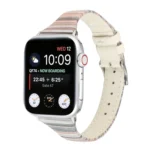 Stitching Stripes Genuine Leather Strap Watchband, For Apple Watch Series, For Apple Watch Series 5 - Image 2