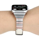 Stitching Stripes Genuine Leather Strap Watchband, For Apple Watch Series, For Apple Watch Series 5 - Image 4