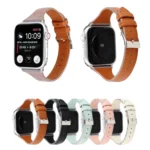 Stitching Stripes Genuine Leather Strap Watchband, For Apple Watch Series, For Apple Watch Series 5 - Image 6