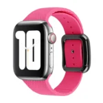 Black Buckle Silicone Watchband For Apple Watch Series