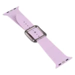 Black Buckle Silicone Watchband For Apple Watch Series - Image 4