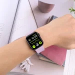 Black Buckle Silicone Watchband For Apple Watch Series - Image 5