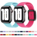 Black Buckle Silicone Watchband For Apple Watch Series - Image 6