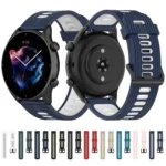 Two-color Stripe Silicone Watchband - Image 2