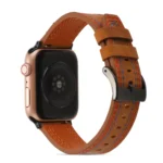 Sewing Matte Leather Watchband for Apple Watch Series - Image 5