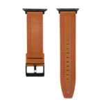 Sewing Matte Leather Watchband for Apple Watch Series - Image 2