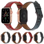 Crocodile Texture Leather Watchband for Apple Watch Series - Image 3