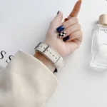 Flat Texture Leather Strap For Apple Watch Series - Image 7