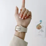 Oval Buckle Genuine Leather Strap For Apple Watch Series - Image 4