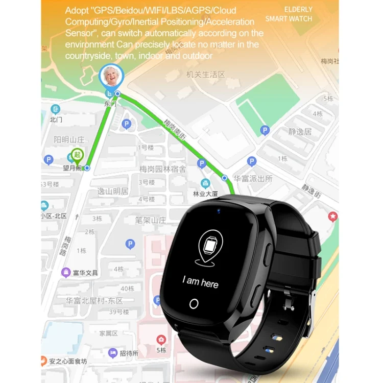 EDA002570601A_2.webp D300 1.54 inch IPS Screen Smart Watch, Support Tracking and Positioning & Video Call - Image 3