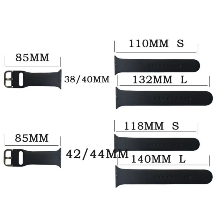 EDA002575901_B2.webp Silicone Watchband, Size: 140mm For Apple Watch Series 7 45mm / 6&SE&5&4 44mm / 3&2&1 42mm - Image 3