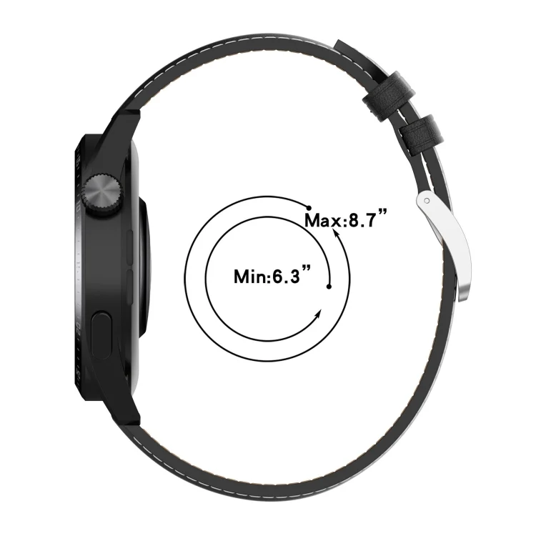 EDA002597301_B1.webp 22mm Genuine Leather Watch Strap for Huawei Watch GT3 46mm/GT2 46mm/Samsung Galaxy Watch3 45mm - Image 2