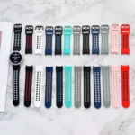 Double Buckles Two-color Silicone Watchband - Image 2