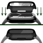 Electroplating Matte All-inclusive PC + Tempered Glass Watch Case - Image 3