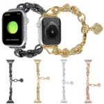 Stainless Steel Heart Pendant Watchband For Apple Watch Series - Image 2