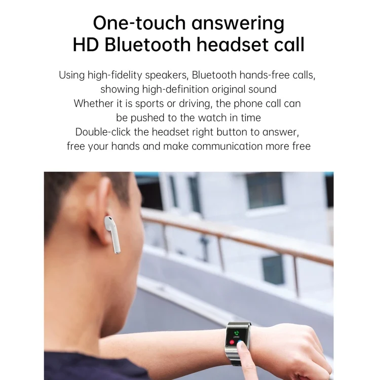 EDA002741001_B2.webp G36pro 1.3 inch IPS Screen Earphone Smart Watch,Support Blood Pressure Measurement / Sleep Monitoring - Image 3